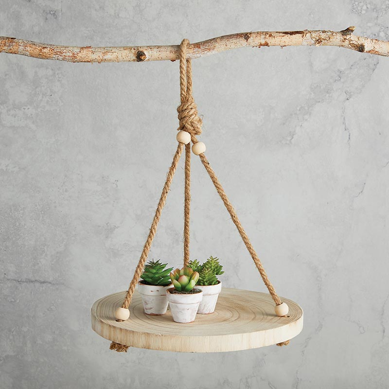 Round Wooden Hanging Tray - Bombay Mercantile