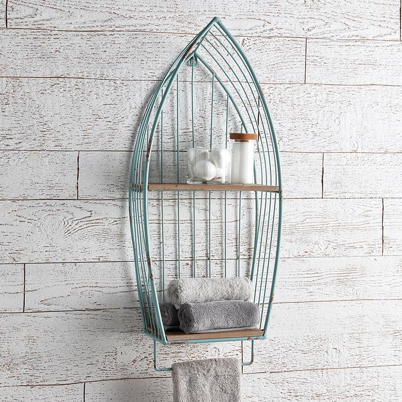 Green Wall Shelves - Bombay Mercantile