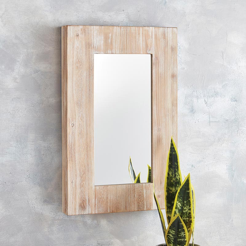 Wooden Rectangle Mirror - Bombay Mercantile