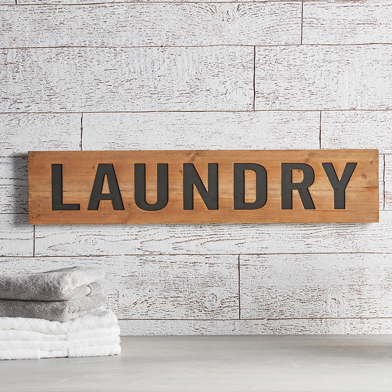 Wooden Laundry Sign - Bombay Mercantile