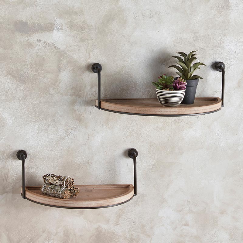 Semi-Circle Shelves - Set of 2 - Bombay Mercantile