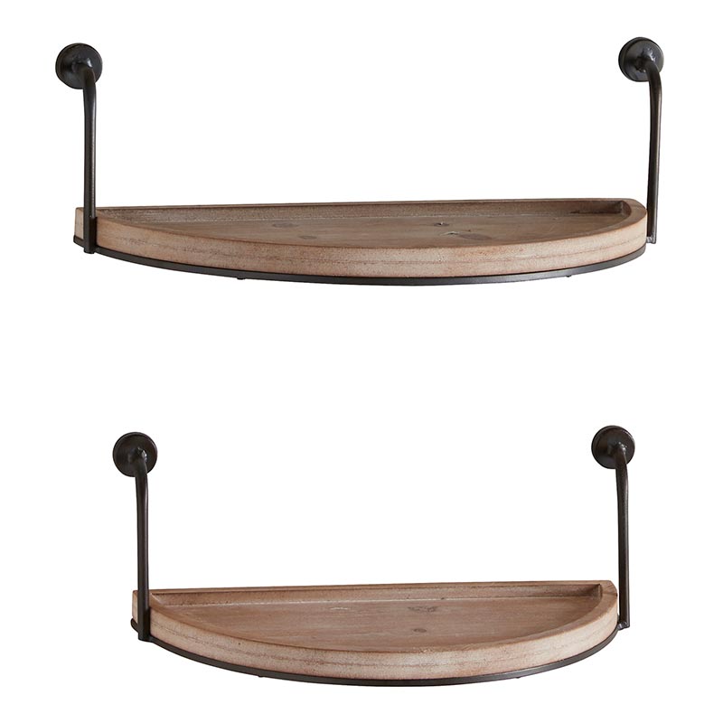 Semi-Circle Shelves - Set of 2 - Bombay Mercantile
