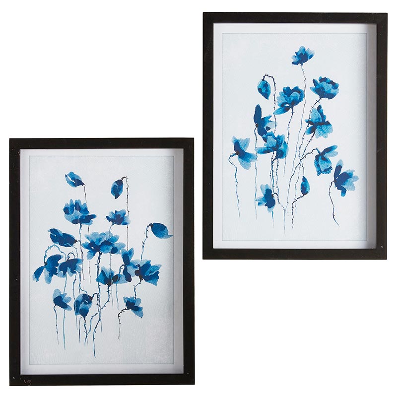 Framed Painting - Orchid - Set of 2 - Bombay Mercantile