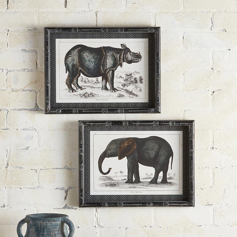 Framed Painting - Animal - Set of 2 - Bombay Mercantile