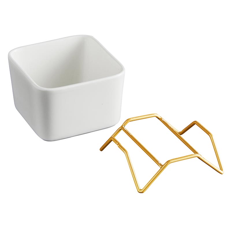 Square Pot with Stand - Bombay Mercantile