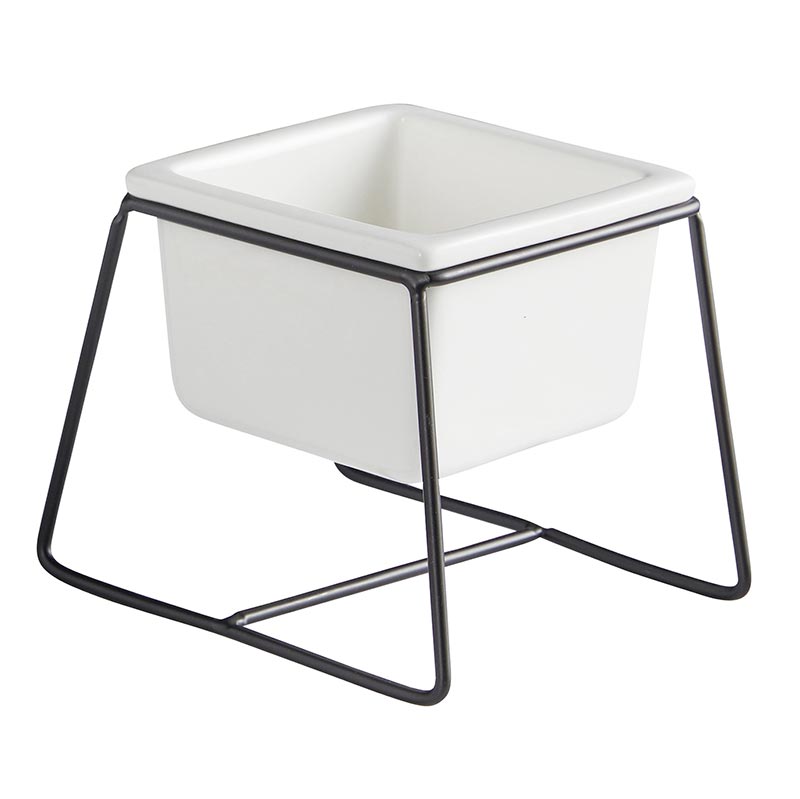 Square Pot with Holder - Bombay Mercantile