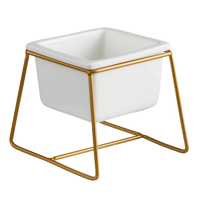 Square Pot with Holder - Bombay Mercantile