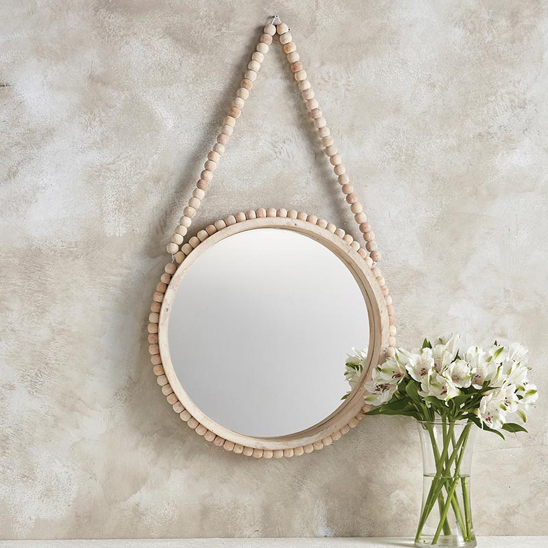 Beaded Wall Mirror - Bombay Mercantile