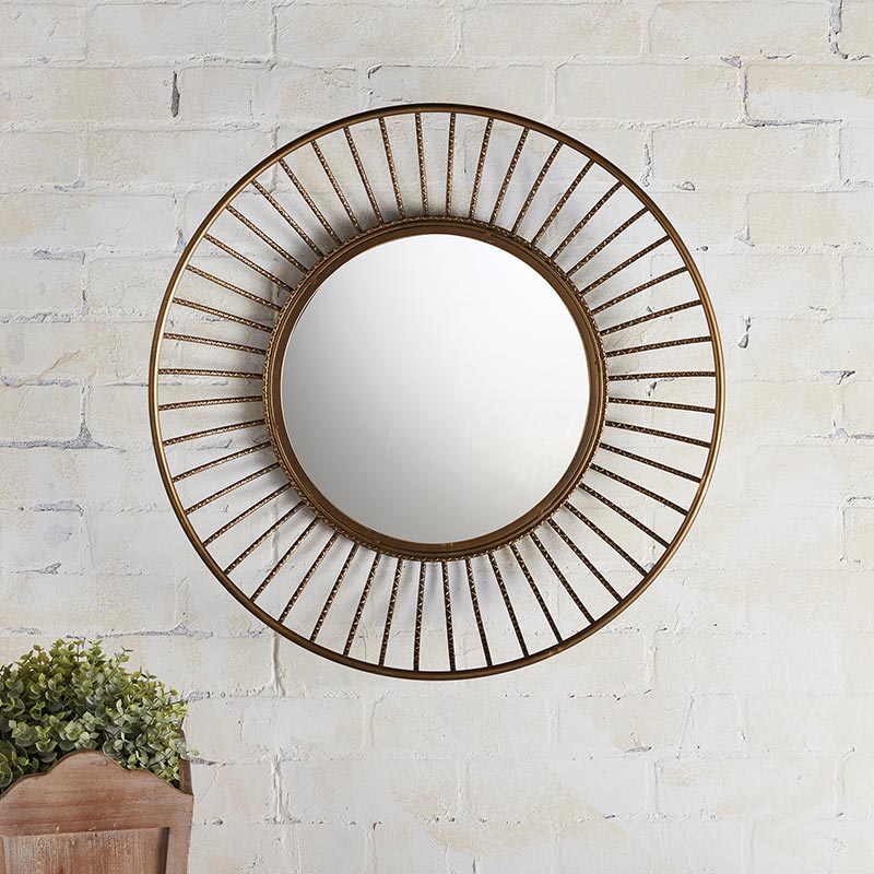 Gold Basket Mirror - Bombay Mercantile