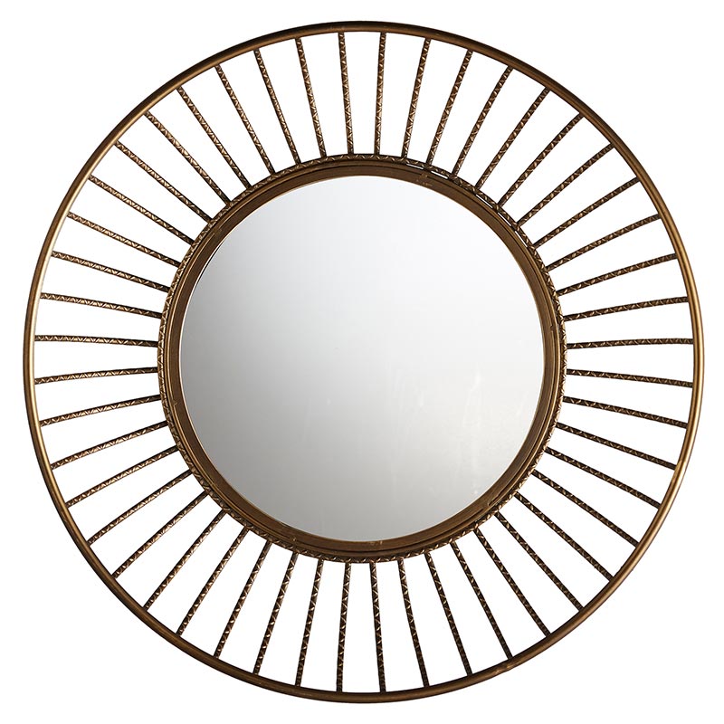 Gold Basket Mirror - Bombay Mercantile