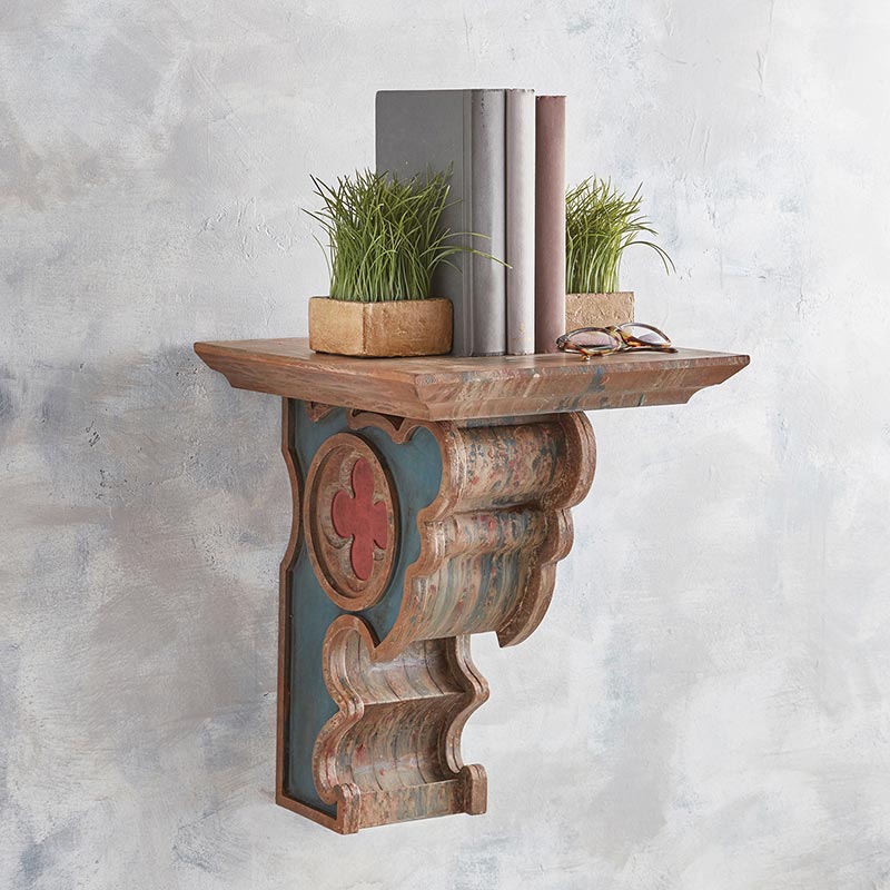 Decorated End Shelf - Bombay Mercantile