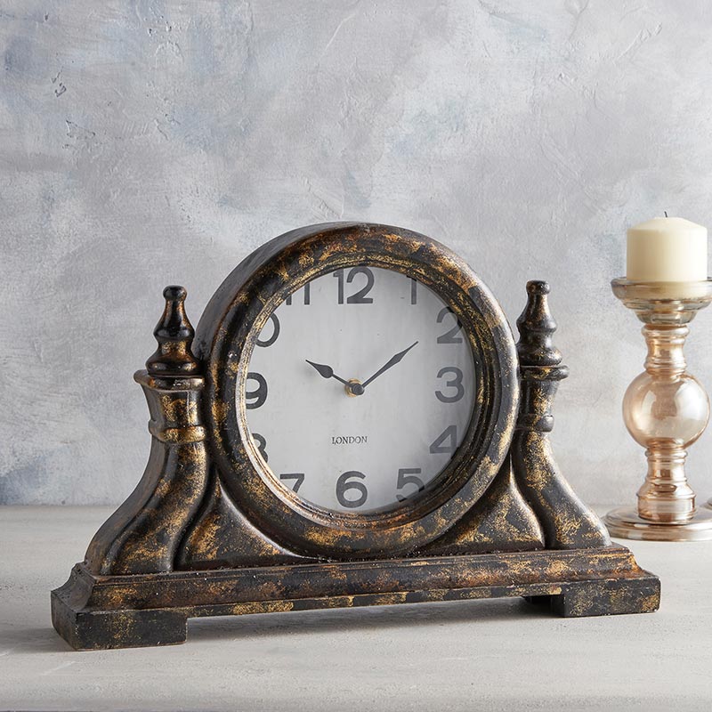 Wood Shelf Clock - Bombay Mercantile