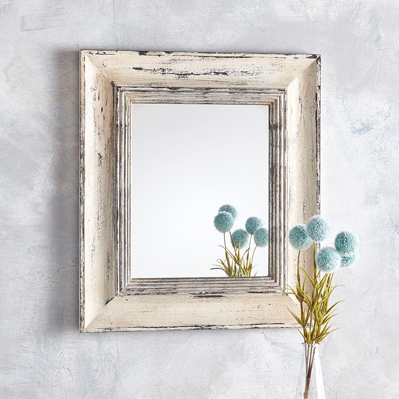 Wood Rimmed Wall Mirror - Bombay Mercantile
