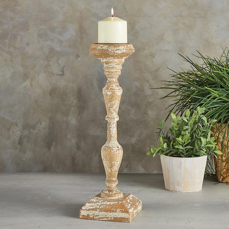 Light Wood Pedestal - Bombay Mercantile
