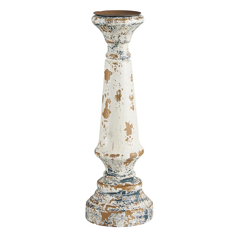 White Wood Pedestal - Small - Bombay Mercantile