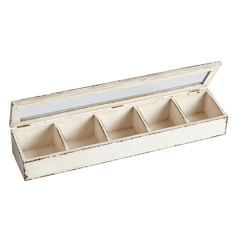 Wood Box With Storage - Bombay Mercantile