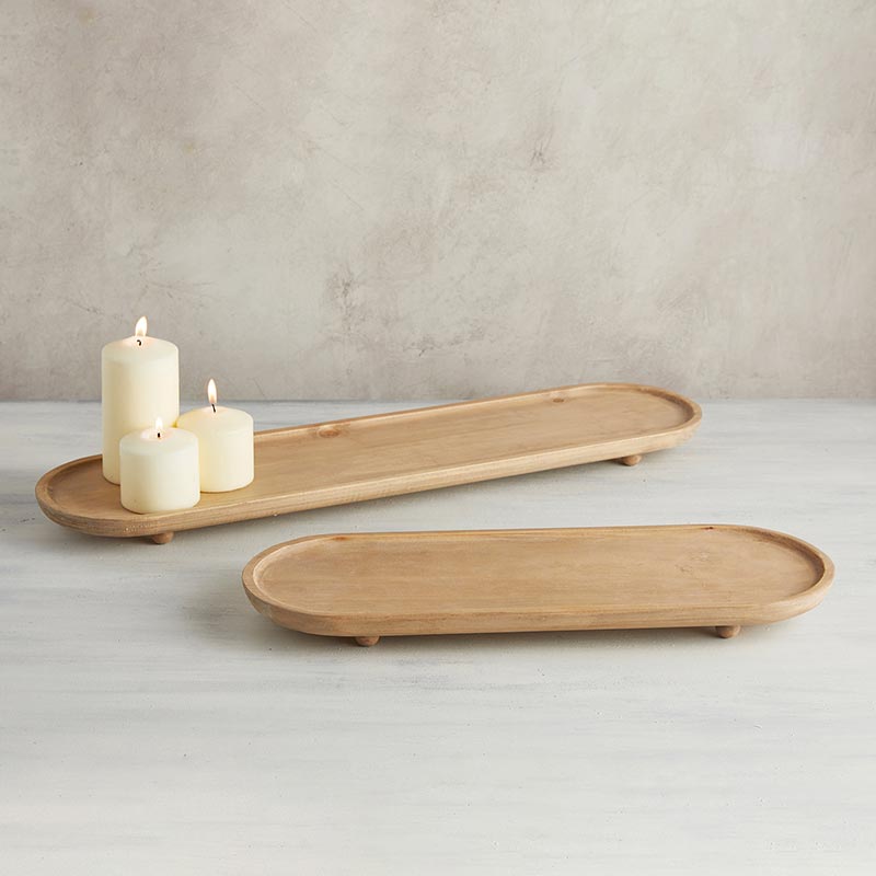 Wood Candle Holder - Bombay Mercantile