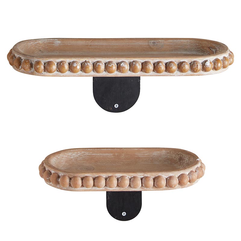 Round Wood Shelf - Set of 2 - Bombay Mercantile