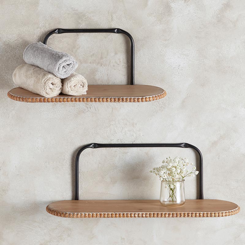 Wood Shelf - Set of 2 - Bombay Mercantile