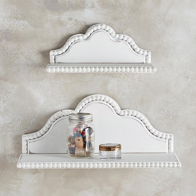 White Wood Shelf - Bombay Mercantile