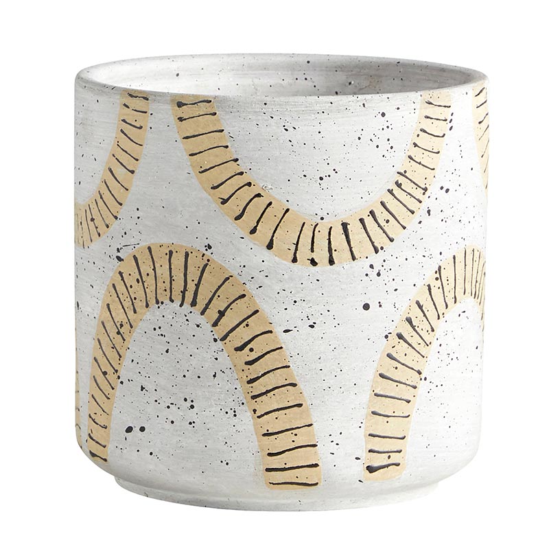 Terracotta Pot with Sun and Lined - Bombay Mercantile