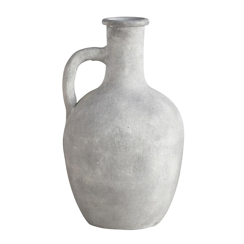 Grey Terracotta Vase - Bombay Mercantile