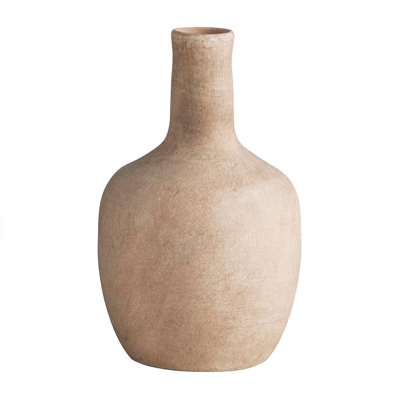 Taupe Terracotta Vase - Small - Bombay Mercantile