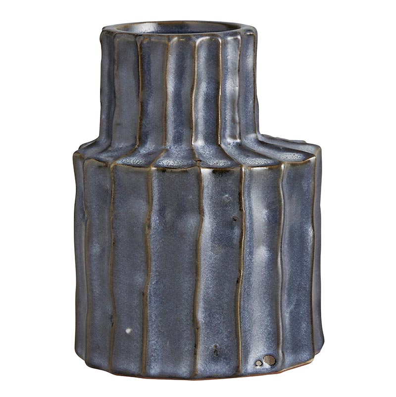 Gray Vase Ridges - Bombay Mercantile