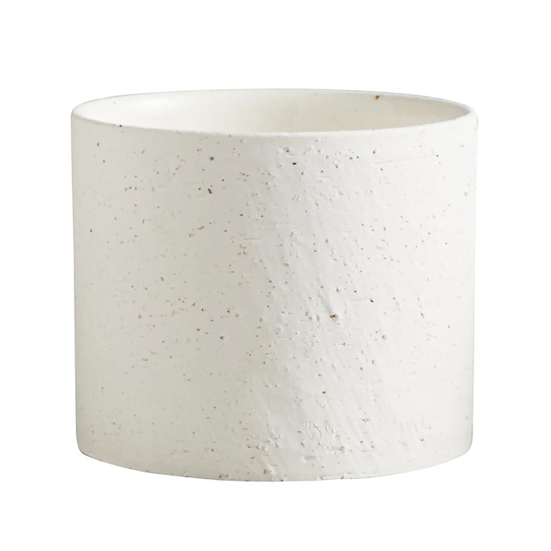 White Round Pot - Bombay Mercantile