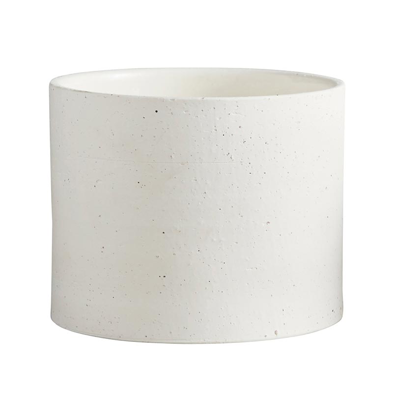 White Round Pot - Bombay Mercantile