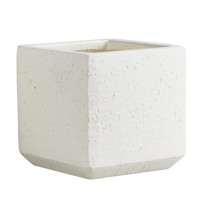 White Square Pot - Bombay Mercantile