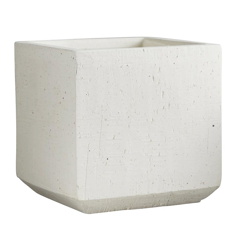 White Square Pot - Bombay Mercantile