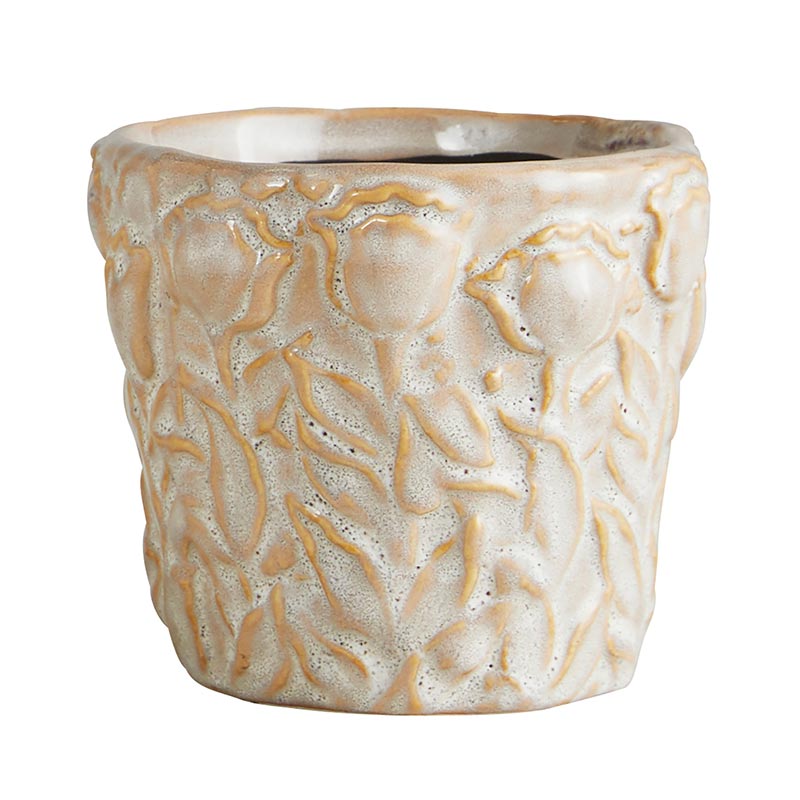 White Ceramic Pot - Bombay Mercantile