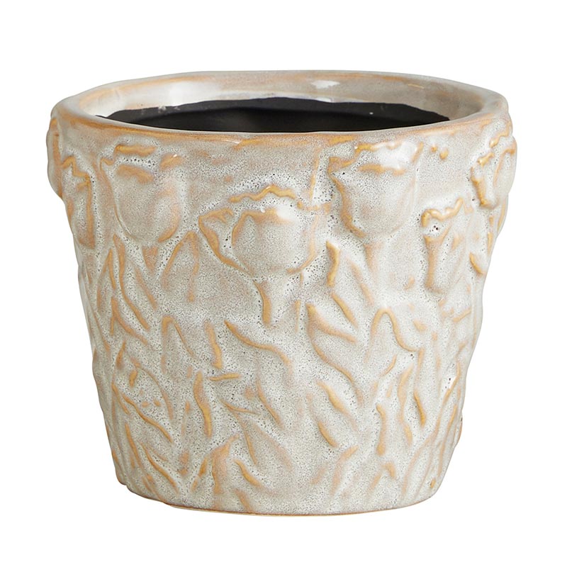White Ceramic Pot - Bombay Mercantile