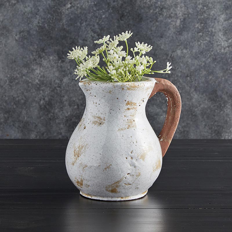 Ceramic Single Handle Jar - Bombay Mercantile