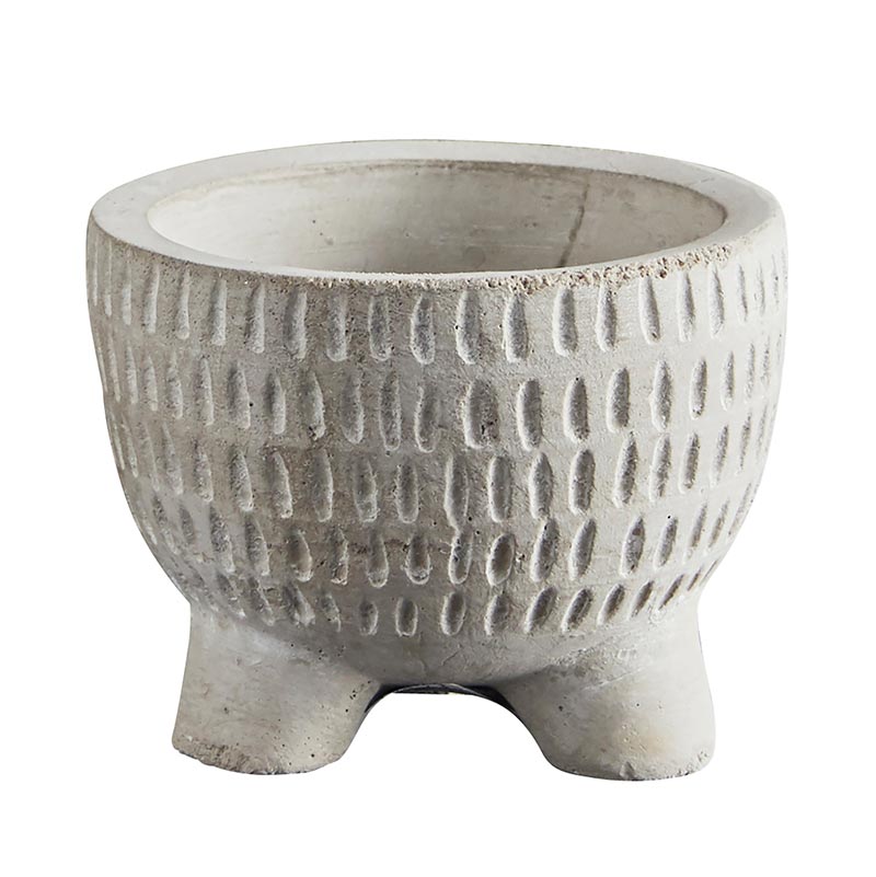 Cement Tripod Pot - Bombay Mercantile