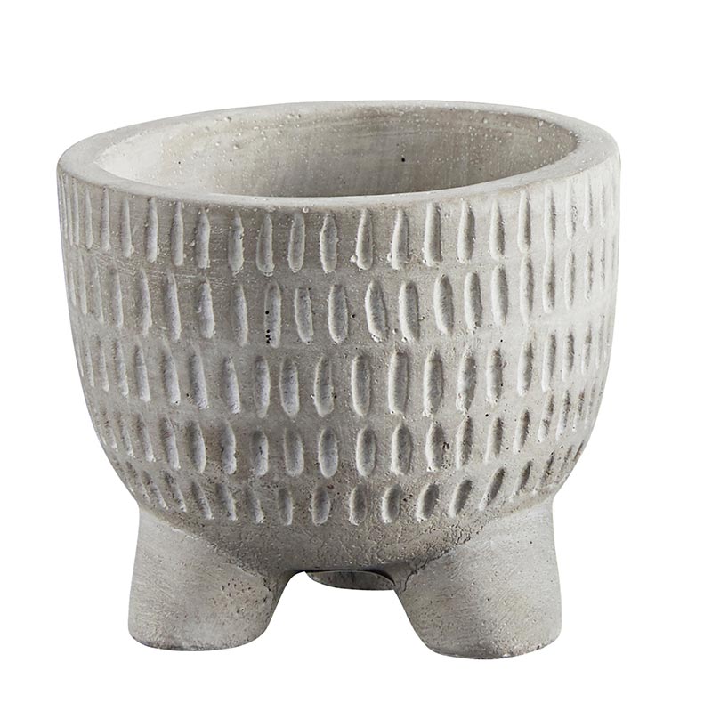 Cement Tripod Pot - Bombay Mercantile