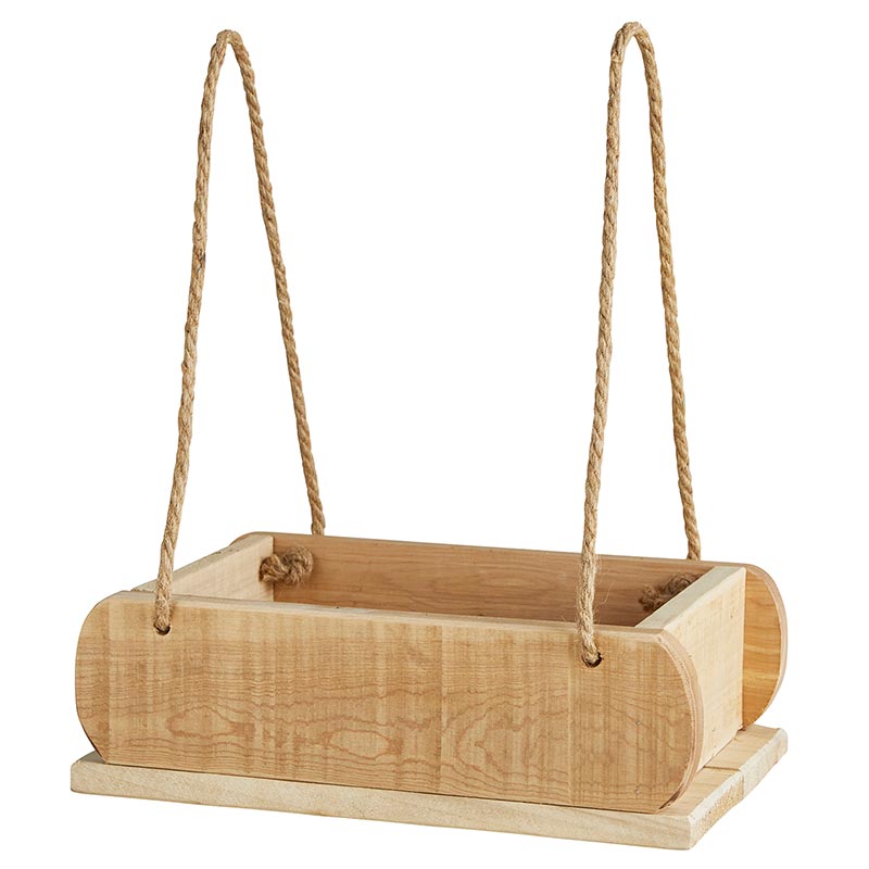 Hanging Wood Planter - Bombay Mercantile