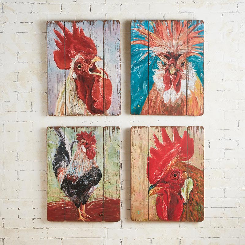 Front Facing Rooster Frame - Bombay Mercantile