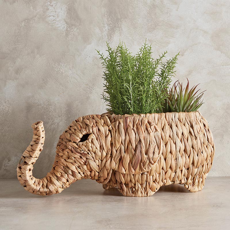Woven Basket - Elephant - Bombay Mercantile