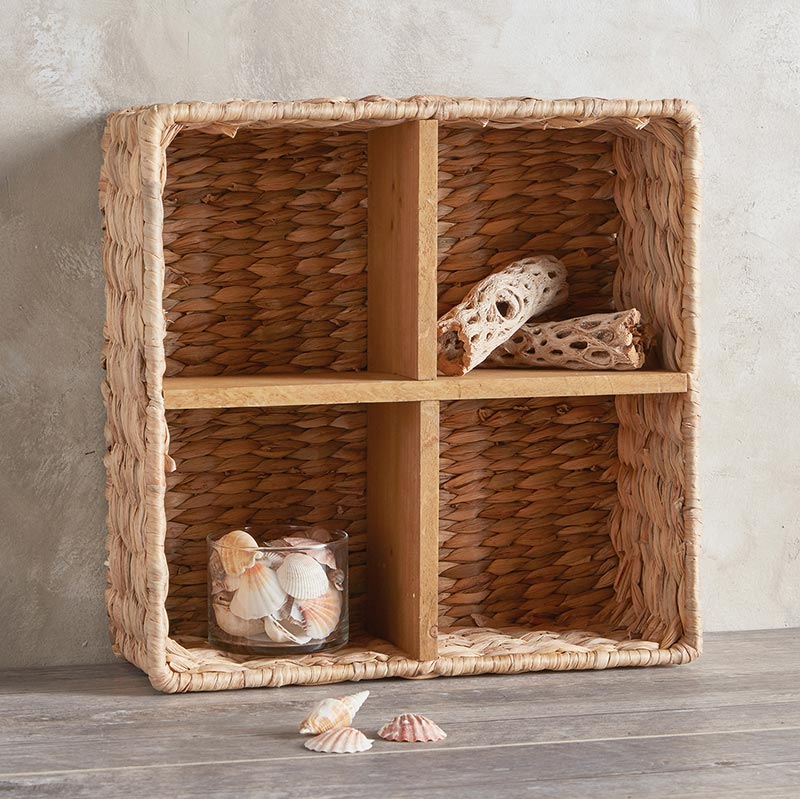 Four-Panel Woven Basket - Bombay Mercantile