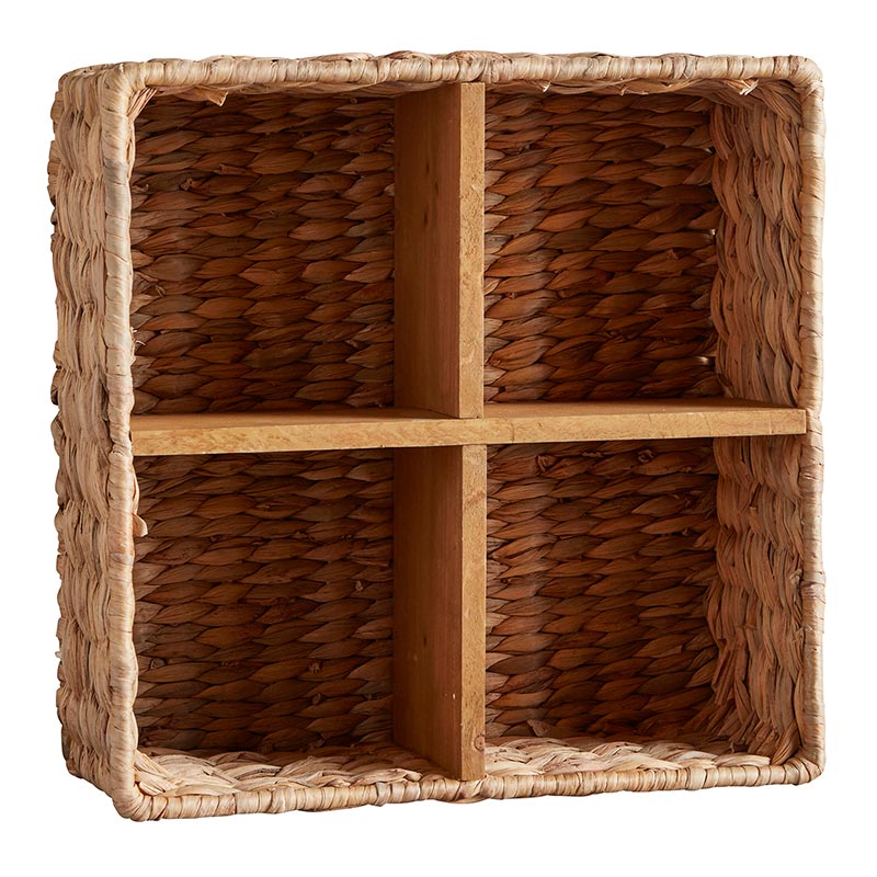 Four-Panel Woven Basket - Bombay Mercantile