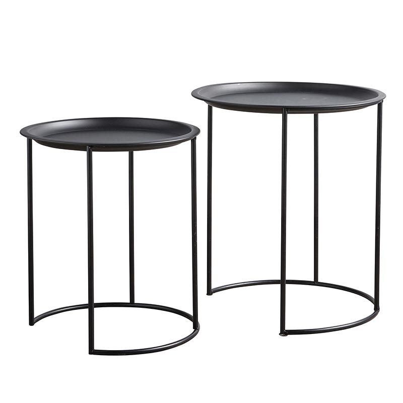 Black Wire Side Tables - Set of 2 - Bombay Mercantile