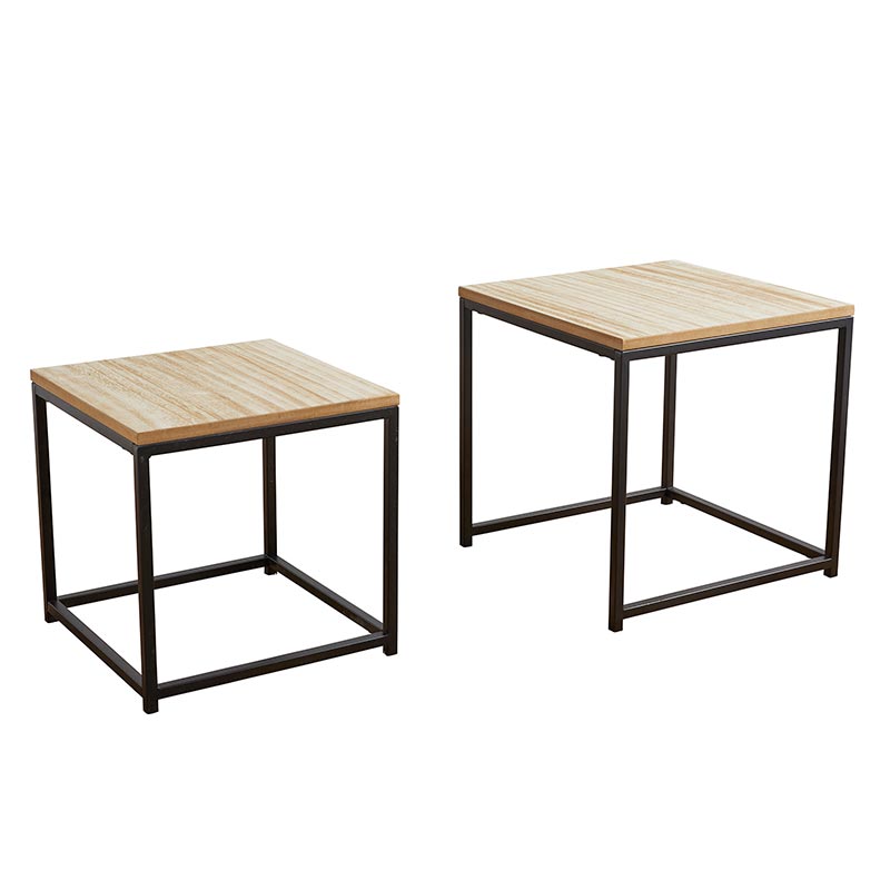Black Iron Side Tables - Set of 2 - Bombay Mercantile