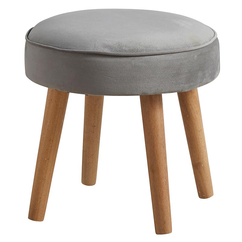 Velvet Footstool - Bombay Mercantile