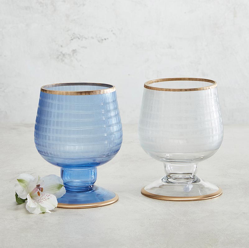 Vases with Gold Rim - Bombay Mercantile