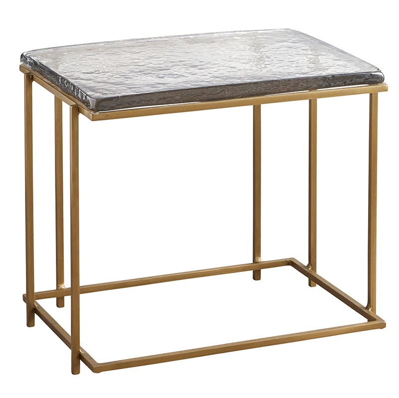 Rectangle Glass Side Table - Bombay Mercantile