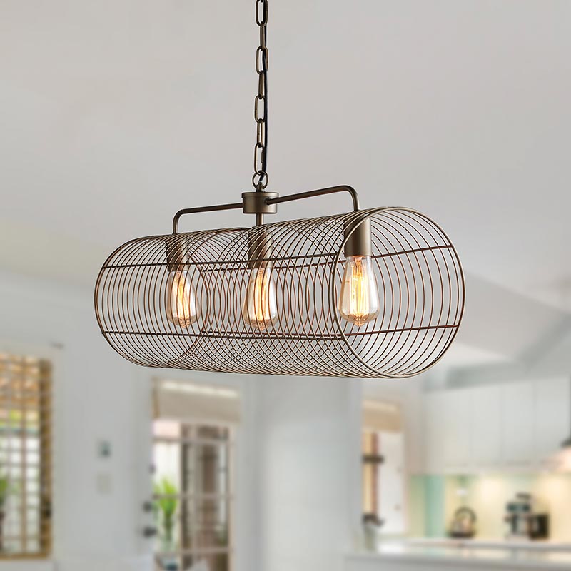 Brass Cage Hang Light - Bombay Mercantile