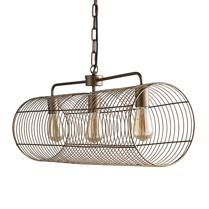 Brass Cage Hang Light - Bombay Mercantile