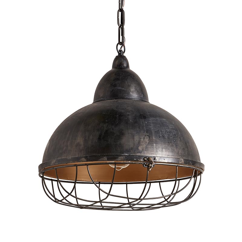 Black Cage Hang Light - Bombay Mercantile